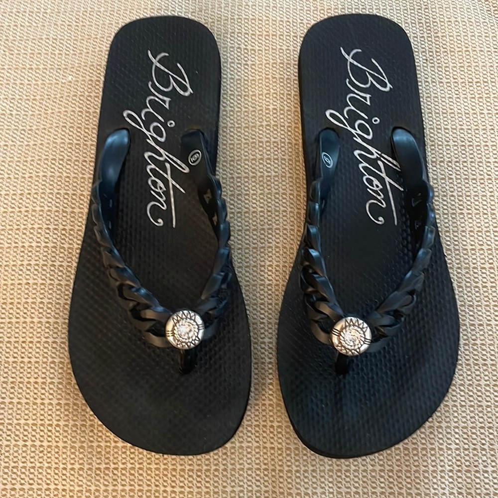 Black Brighton Flip Flops